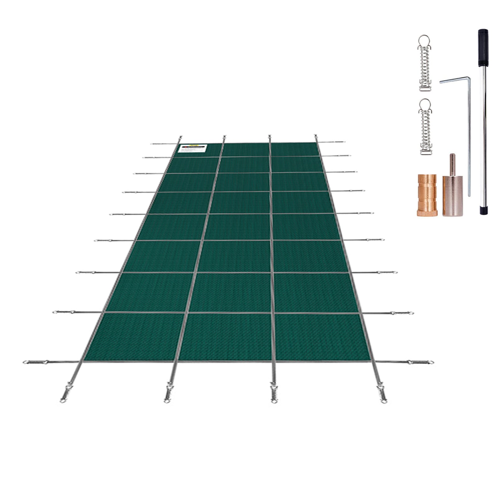 Safety Pool Cover For Inground Rectangle Pools Green Mesh Material_voghion.com